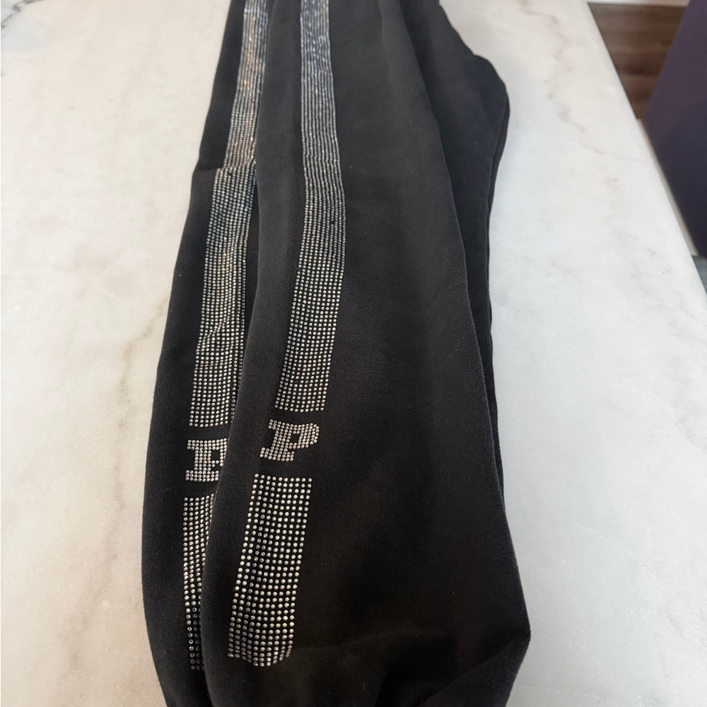 PINK Victoria's Secret Black Rhinestone Sweatpants
